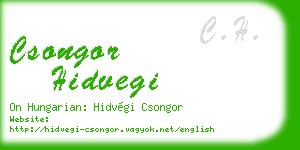 csongor hidvegi business card